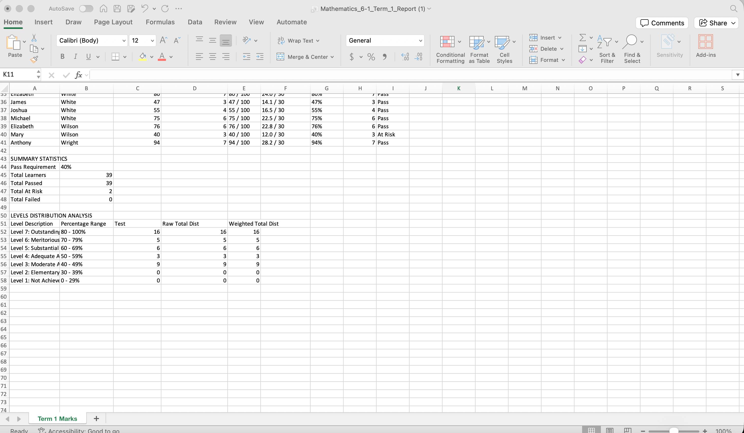 Excel Export